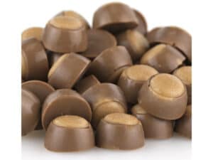 mini milk chocolate flavored peanut butter buckeyes